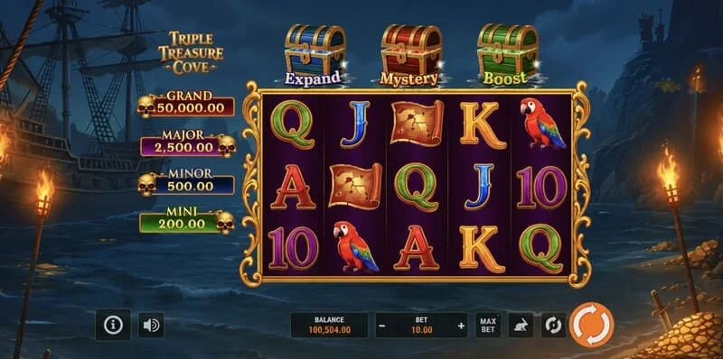 Triple Treasure Cove – Hold and Win boonusvoor müntidega